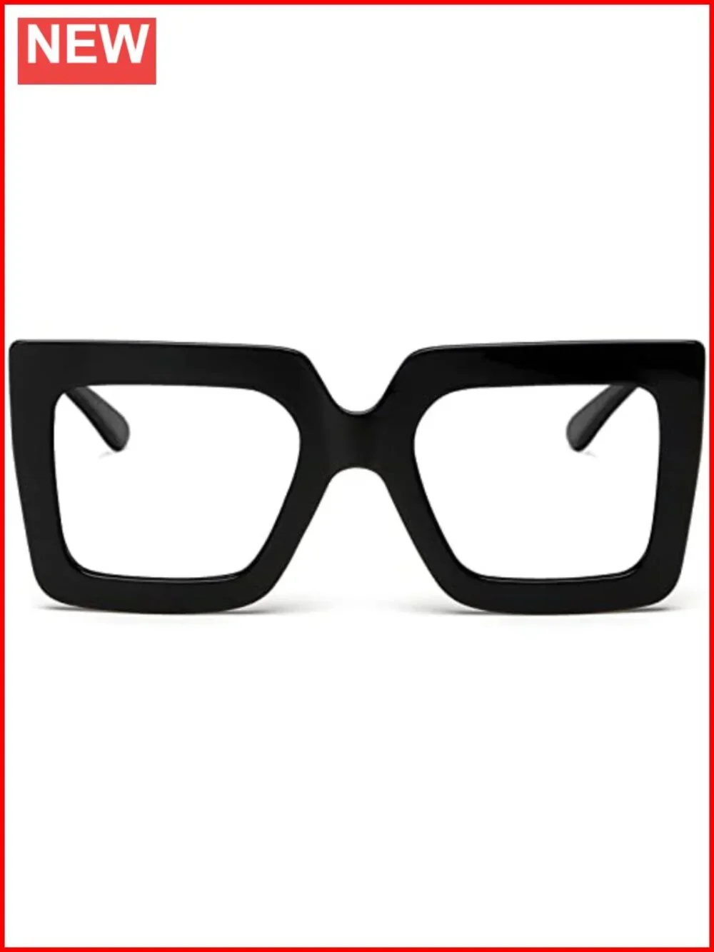 Oversized Square Blue Light Blocking Glasses for Women TAC Plastic